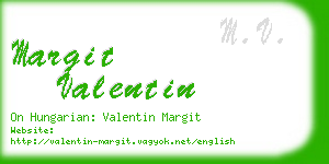 margit valentin business card